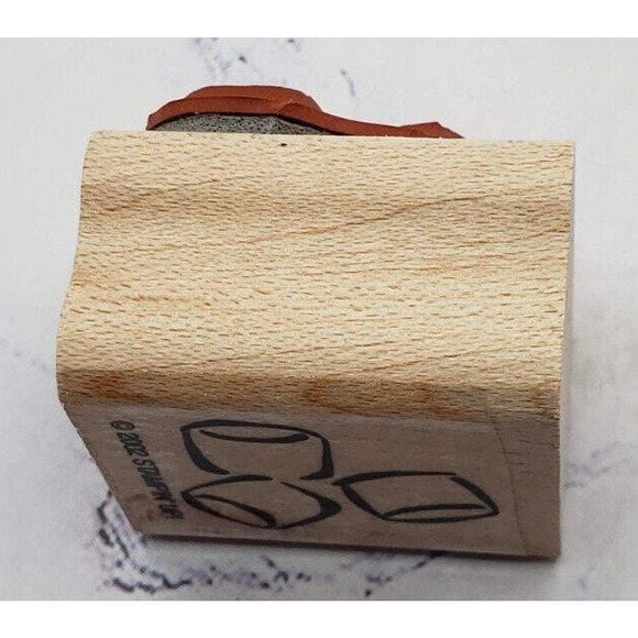 Stampin Up Hot Chocolate Coca Marshmallows Wood Mounted Rubber Stamp - Picture 7 of 7